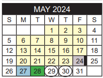 District School Academic Calendar for Boulter Middle School for May 2024