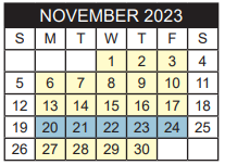 District School Academic Calendar for Robert E Lee High School for November 2023