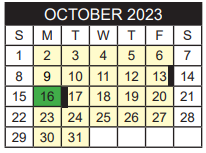 District School Academic Calendar for Moore Mst Magnet School for October 2023