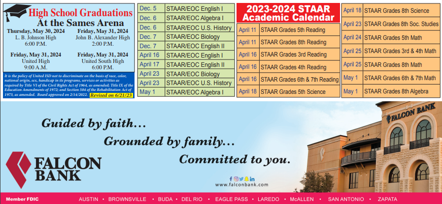 District School Academic Calendar Key for Henry Cuellar Elementary