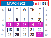 District School Academic Calendar for Clark Middle for March 2024