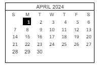District School Academic Calendar for Boardman Creek Public School for April 2024
