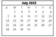 District School Academic Calendar for Boardman Creek Public School for July 2023