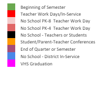 District School Academic Calendar Legend for Boardman Creek Public School