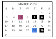District School Academic Calendar for Boardman Creek Public School for March 2024