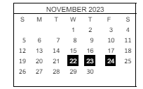 District School Academic Calendar for Boardman Creek Public School for November 2023