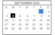 District School Academic Calendar for Boardman Creek Public School for September 2023