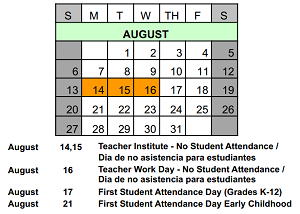 District School Academic Calendar for Skoff Elementary for August 2023