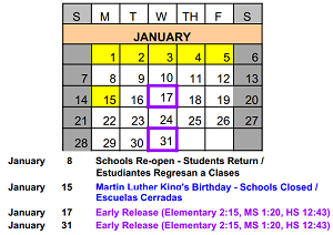 District School Academic Calendar for Skoff Elementary for January 2024