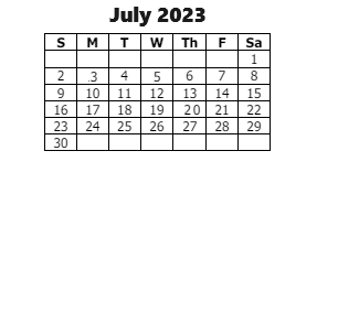 District School Academic Calendar for Hayes Leonard Elementary Sch for July 2023