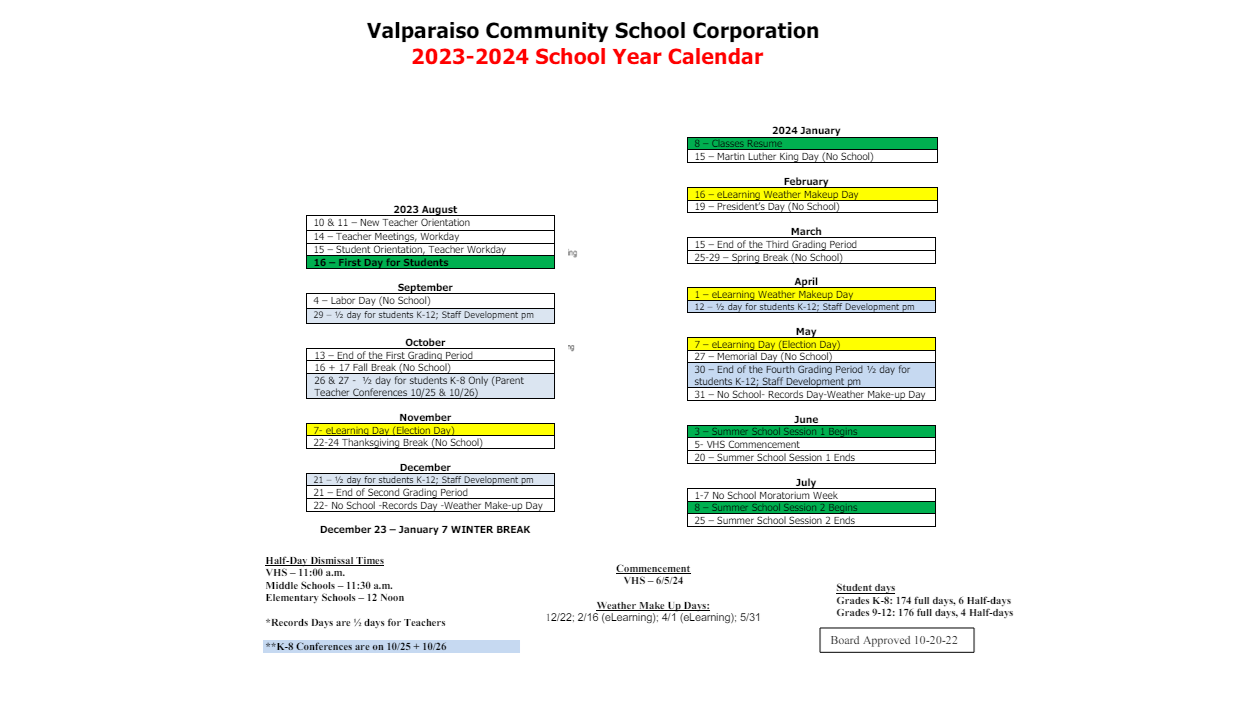 District School Academic Calendar Key for Hayes Leonard Elementary Sch