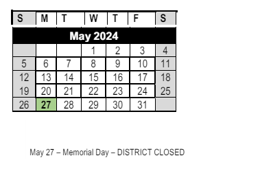 District School Academic Calendar for Mound Elementary for May 2024