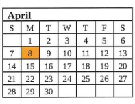 District School Academic Calendar for West Vigo High School for April 2024