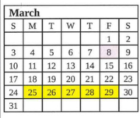 District School Academic Calendar for Terre Haute South Vigo High Sch for March 2024