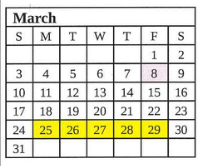 District School Academic Calendar for Terre Town Elementary School for March 2024