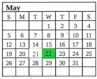 District School Academic Calendar for Meadows Elementary School for May 2024