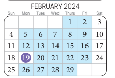 District School Academic Calendar for Green Run Elementary for February 2024