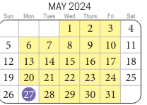 District School Academic Calendar for Creeds Elementary for May 2024