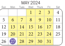 District School Academic Calendar for Green Run Elementary for May 2024