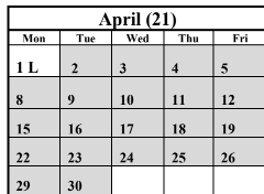 District School Academic Calendar for El Diamante High School for April 2024