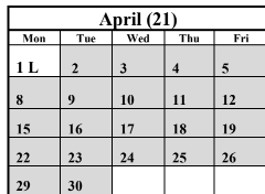 District School Academic Calendar for Highland Elementary for April 2024