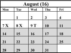 District School Academic Calendar for MT. Whitney High for August 2023