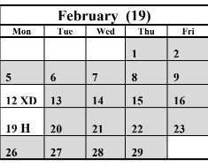 District School Academic Calendar for Green Acres Middle for February 2024