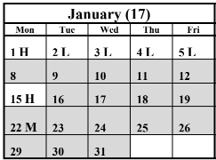 District School Academic Calendar for Charter Alternatives Academy for January 2024