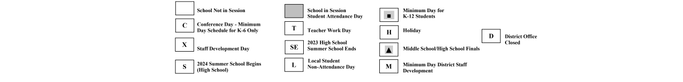 District School Academic Calendar Key for Redwood High