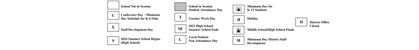 District School Academic Calendar Key for Sequoia High (CONT.)