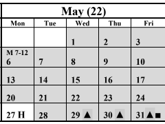 District School Academic Calendar for Elbow Creek Elementary for May 2024