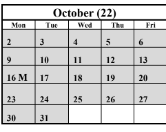 District School Academic Calendar for Sequoia High (CONT.) for October 2023
