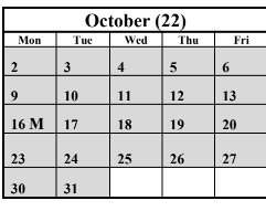 District School Academic Calendar for MT. Whitney High for October 2023