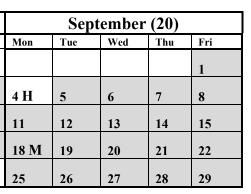 District School Academic Calendar for El Diamante High School for September 2023