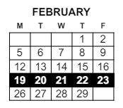 District School Academic Calendar for Paxton Center for February 2024
