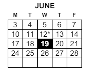 District School Academic Calendar for Paxton Center for June 2024