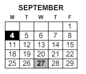 District School Academic Calendar for Paxton Center for September 2023