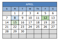 District School Academic Calendar for Bell's Hill Elementary School for April 2024