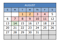 District School Academic Calendar for University Middle for August 2023