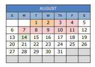 District School Academic Calendar for Brook Avenue Elementary School for August 2023