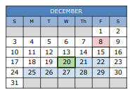 District School Academic Calendar for Challenge Academy for December 2023