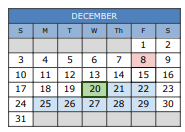 District School Academic Calendar for Brazos Middle School for December 2023