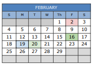 District School Academic Calendar for Cesar Chavez Middle School for February 2024