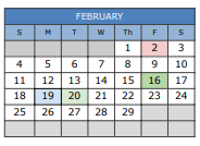 District School Academic Calendar for Stars High School for February 2024