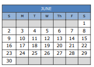 District School Academic Calendar for Lake Air Middle for June 2024