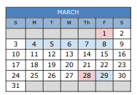 District School Academic Calendar for University High School for March 2024