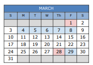 District School Academic Calendar for Sul Ross Elementary School for March 2024