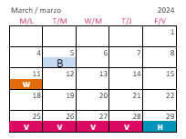 District School Academic Calendar for Wakefield Middle for March 2024