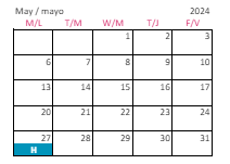 District School Academic Calendar for Fuquay-varina High for May 2024