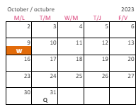 District School Academic Calendar for Athens Drive High for October 2023